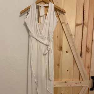 White Dress/ romper shorts